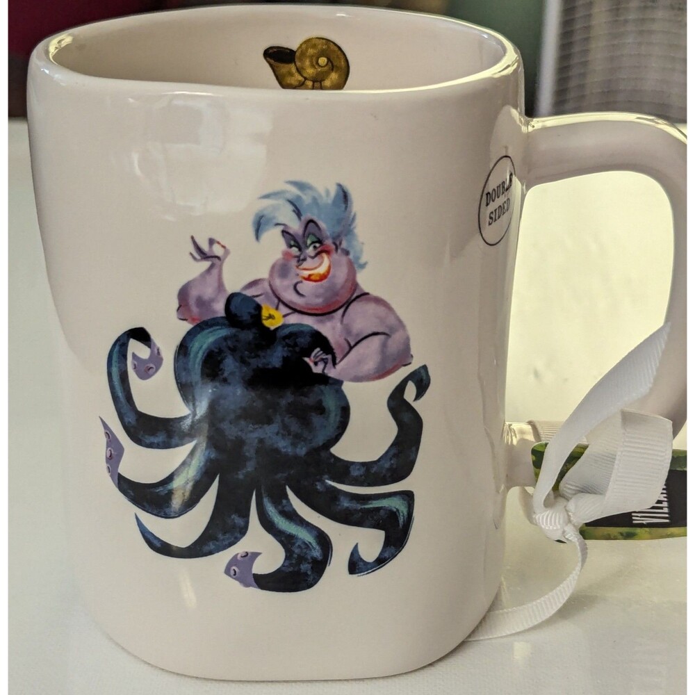 NWT Rae Dunn DISNEY Villains Mug Double Sided Ursula Poor Unfortunate Souls